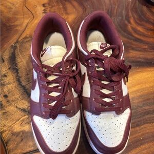 Nike dunk low Men’s Burgundy and White Sneakers